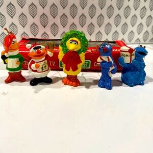 Vintage 1970s Sesame Street ornaments.